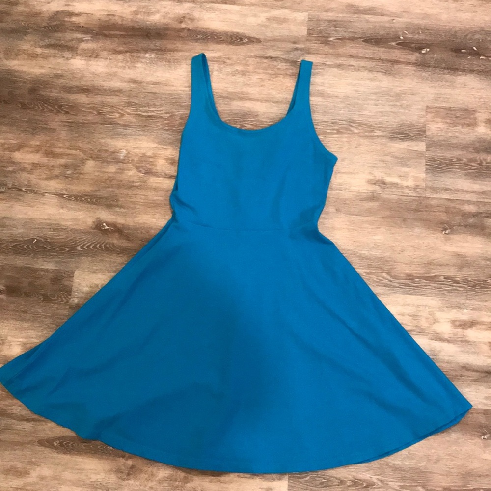 Express Aqua Skater Dress